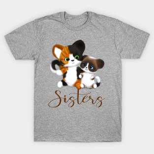 Two Kitty Cats Sisters T-Shirt